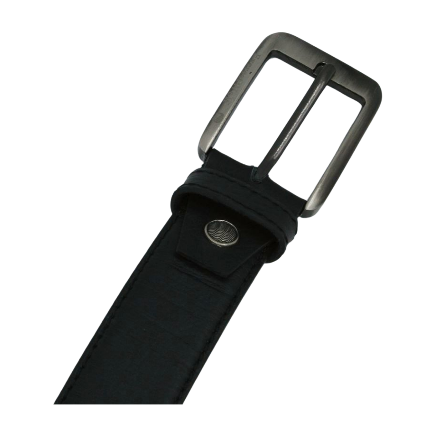 EverestWolf NobleHide Black Designer Leather Belt with Silver Buckle