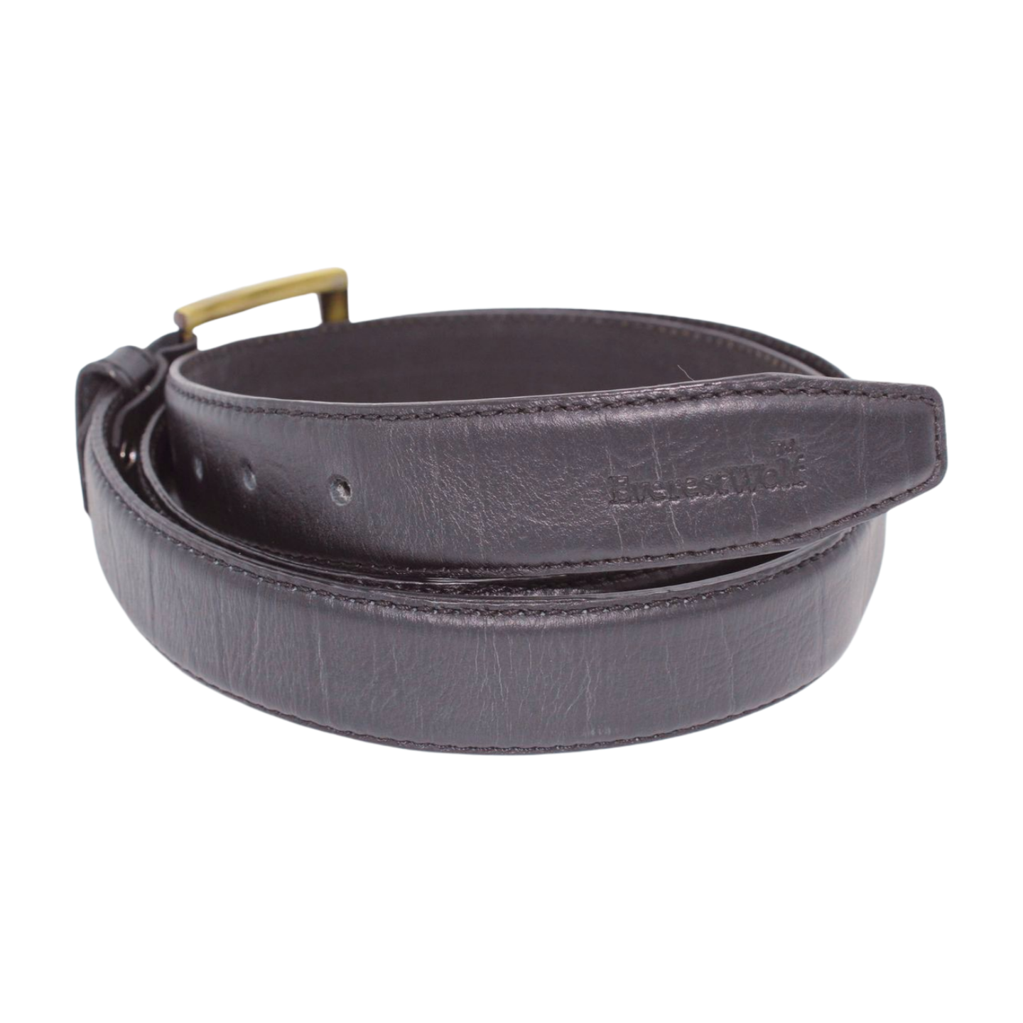 EverestWolf PrimeGrip Black Leather Belt with Golden Buckle