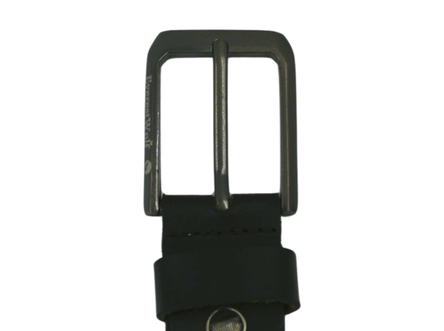 EverestWolf RavenRoyale Black Leather Belt with Gun Metal Grey Buckle