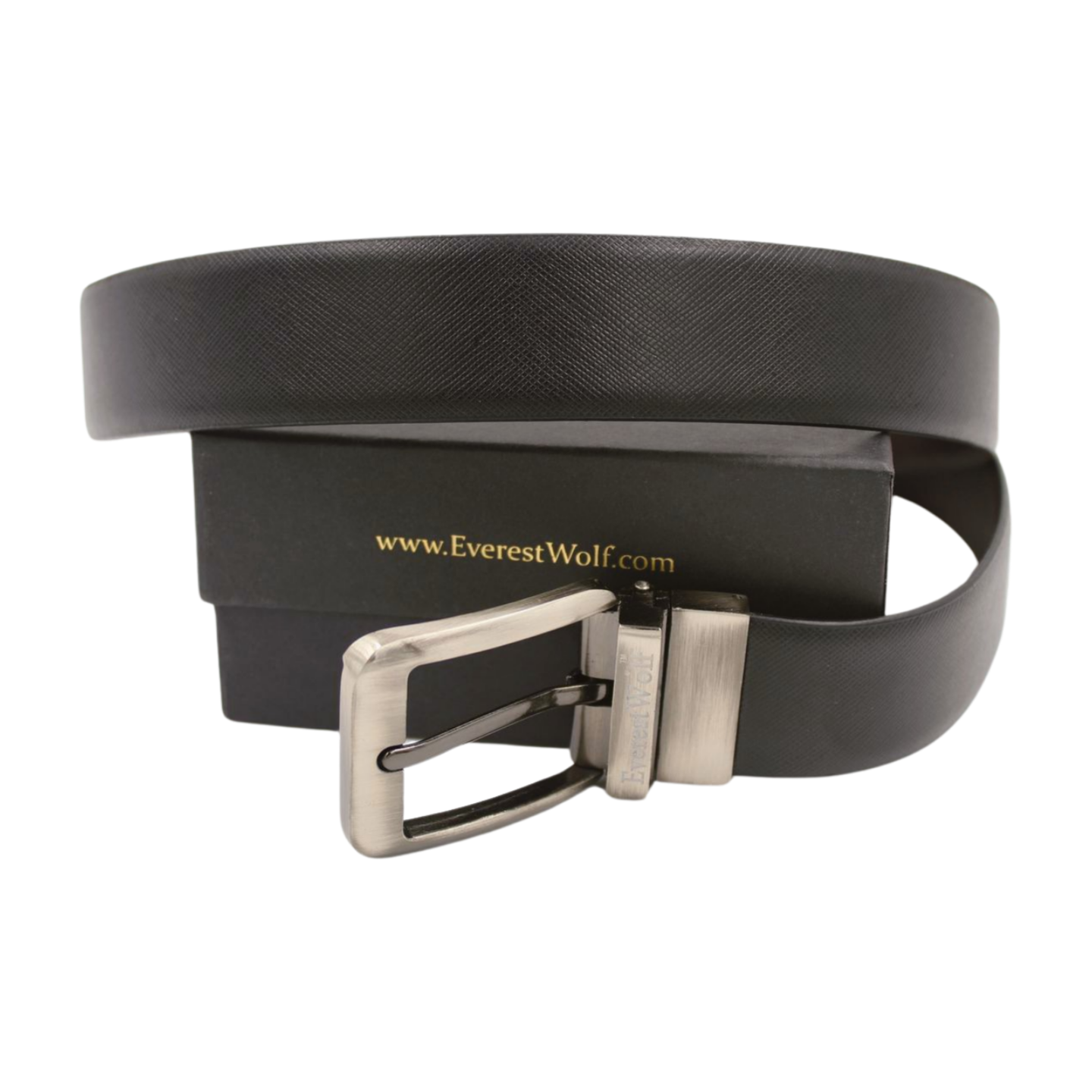 EverestWolf Premium Quality Textured Leather Formal Reversible Belts