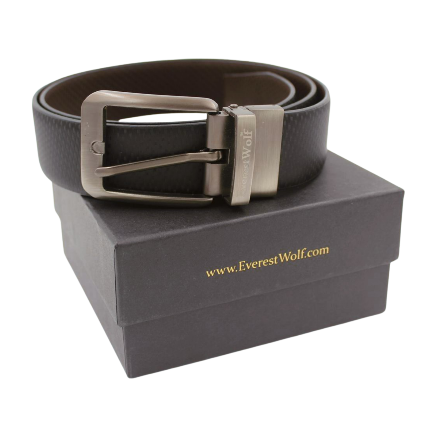 EverestWolf Premium Textured Leather Formal Reversible Belts