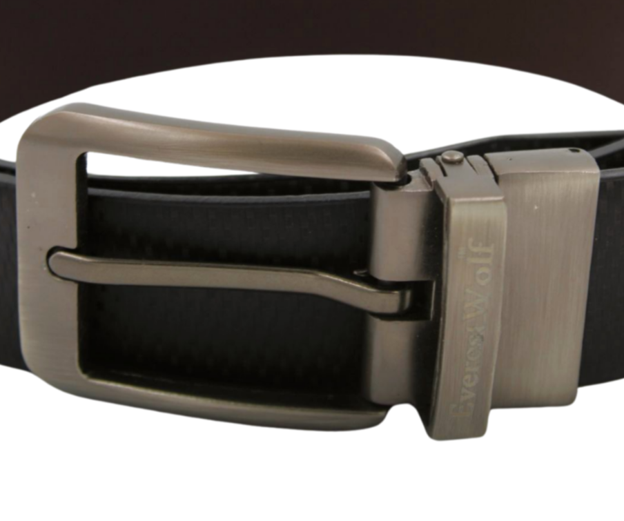 EverestWolf Premium Convertible Textured Leather Formal Reversible Belts