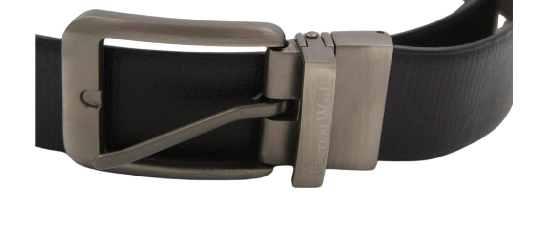 EverestWolf Premium Quality Textured Leather Formal Reversible Belts