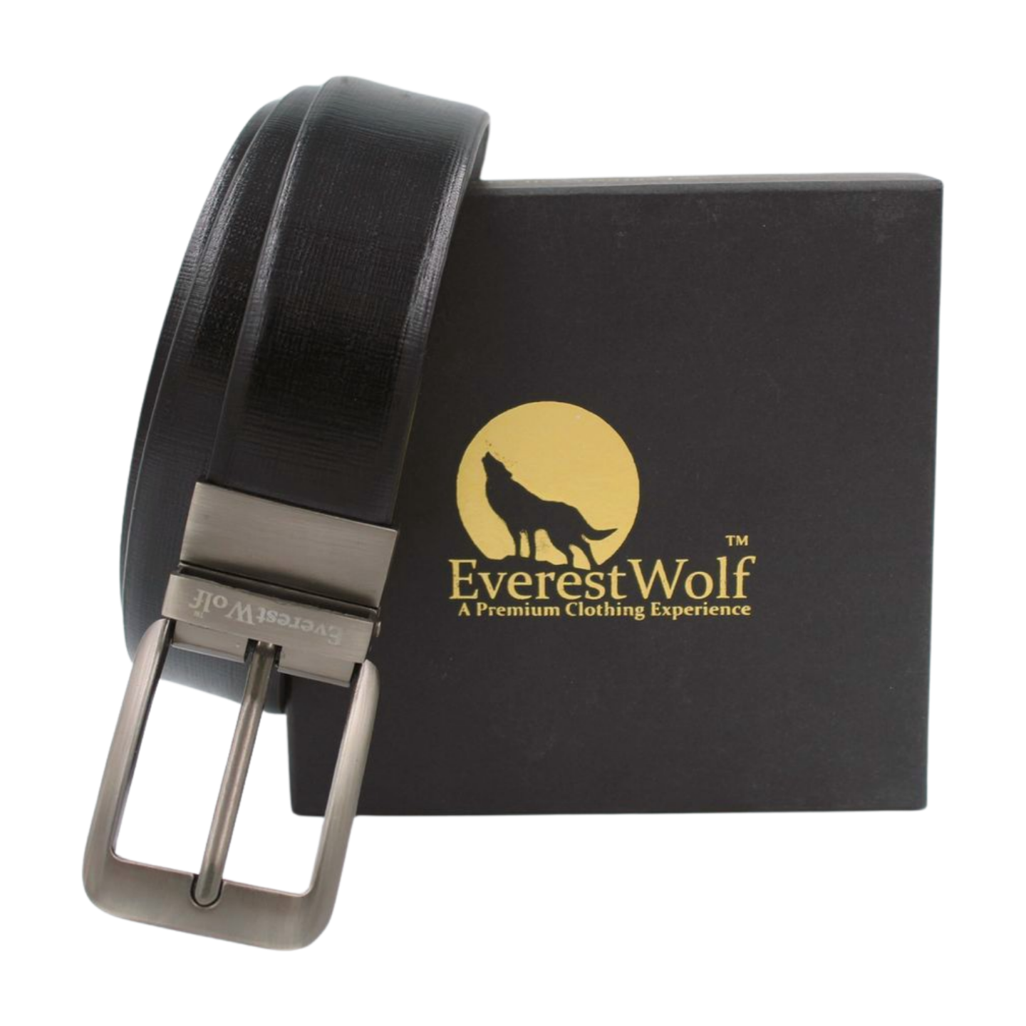 EverestWolf Premium Quality Textured Leather Formal Reversible Belts