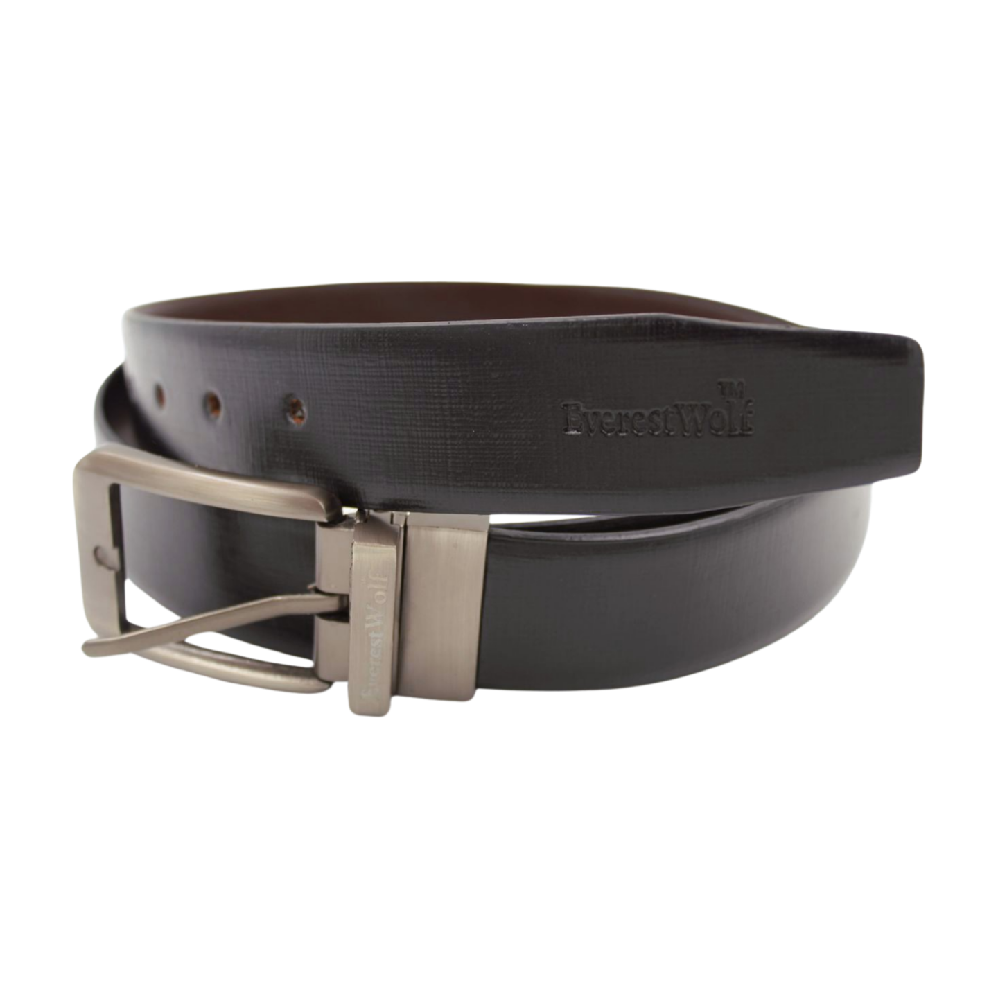 EverestWolf Premium Quality Textured Leather Formal Reversible Belts