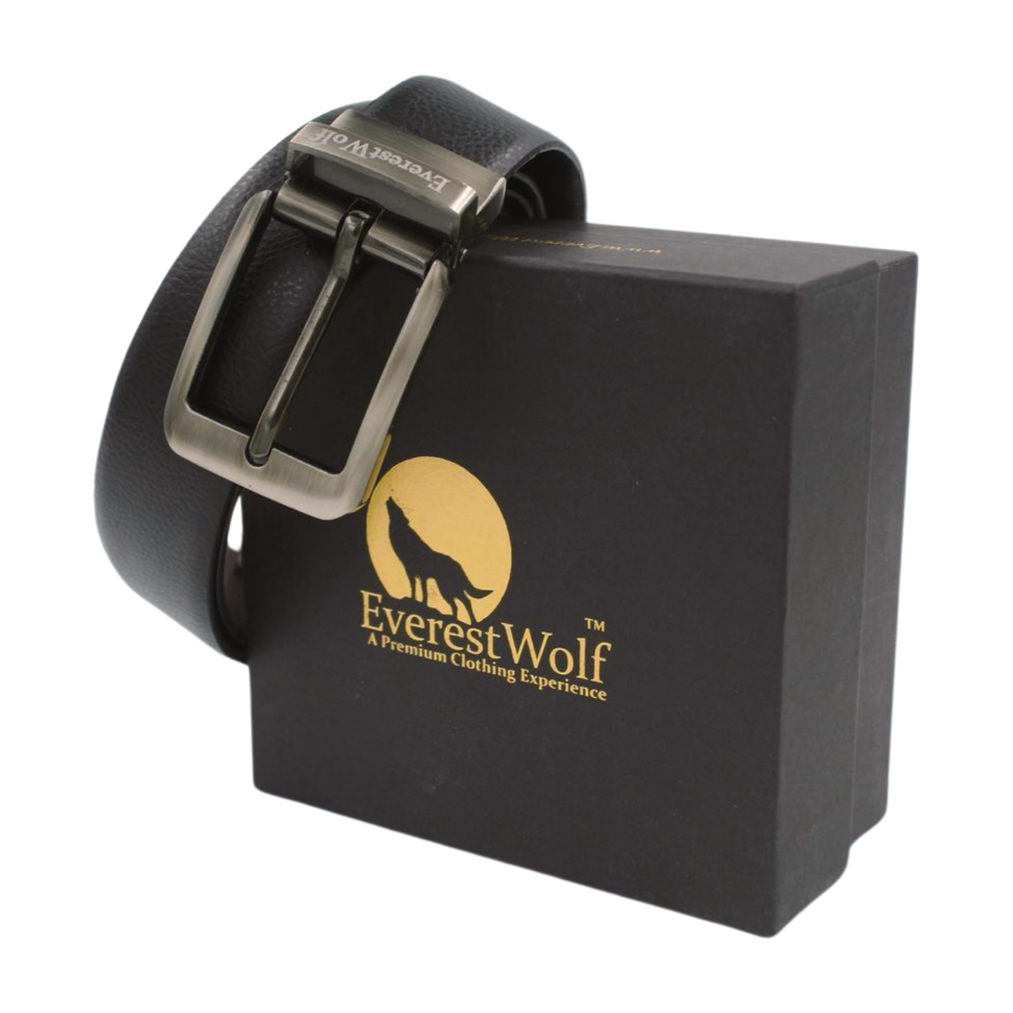 EverestWolf Premium Quality Textured Leather Formal Reversible Belts