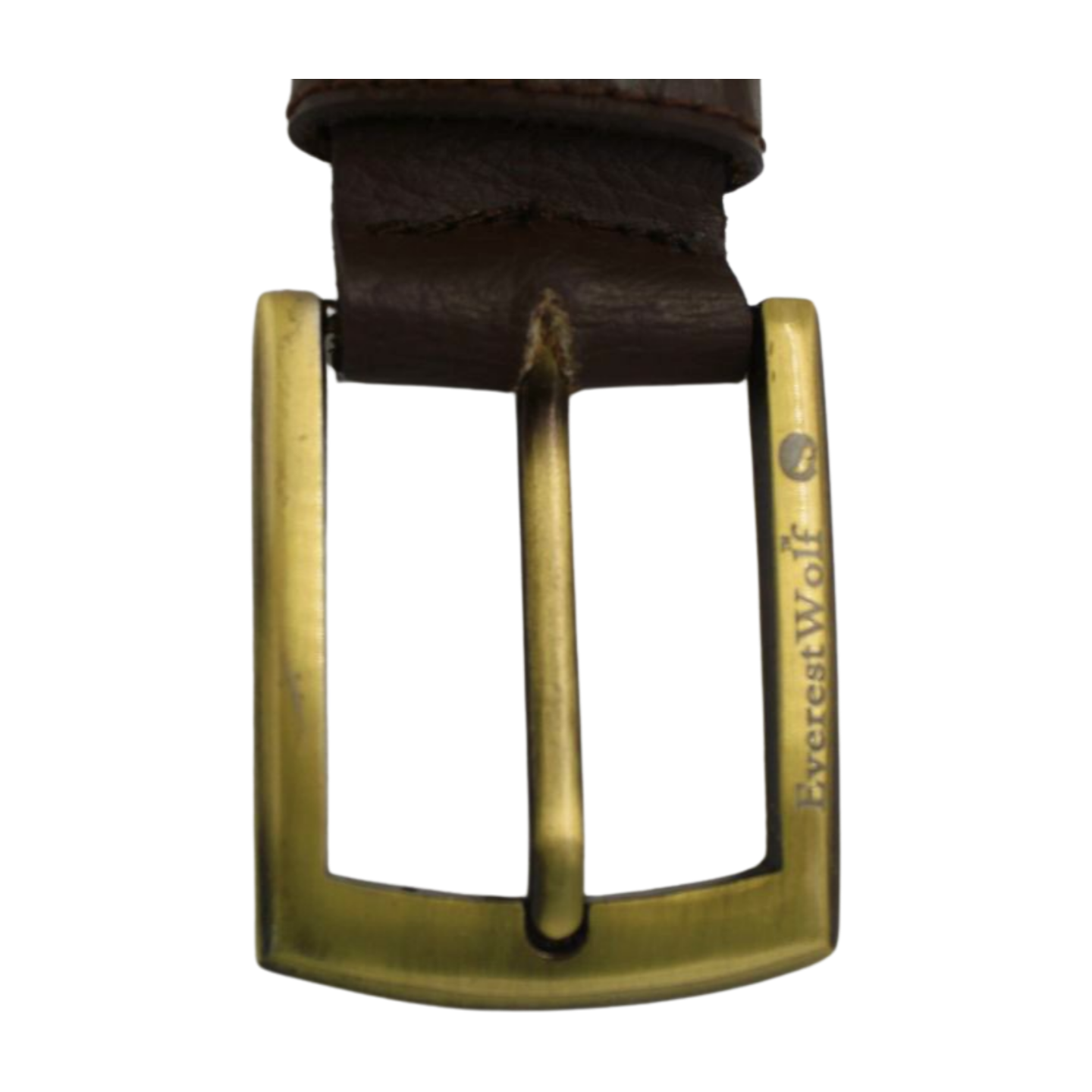 EverestWolf NobleHide Brown Designer Leather Belt with Golden Buckle