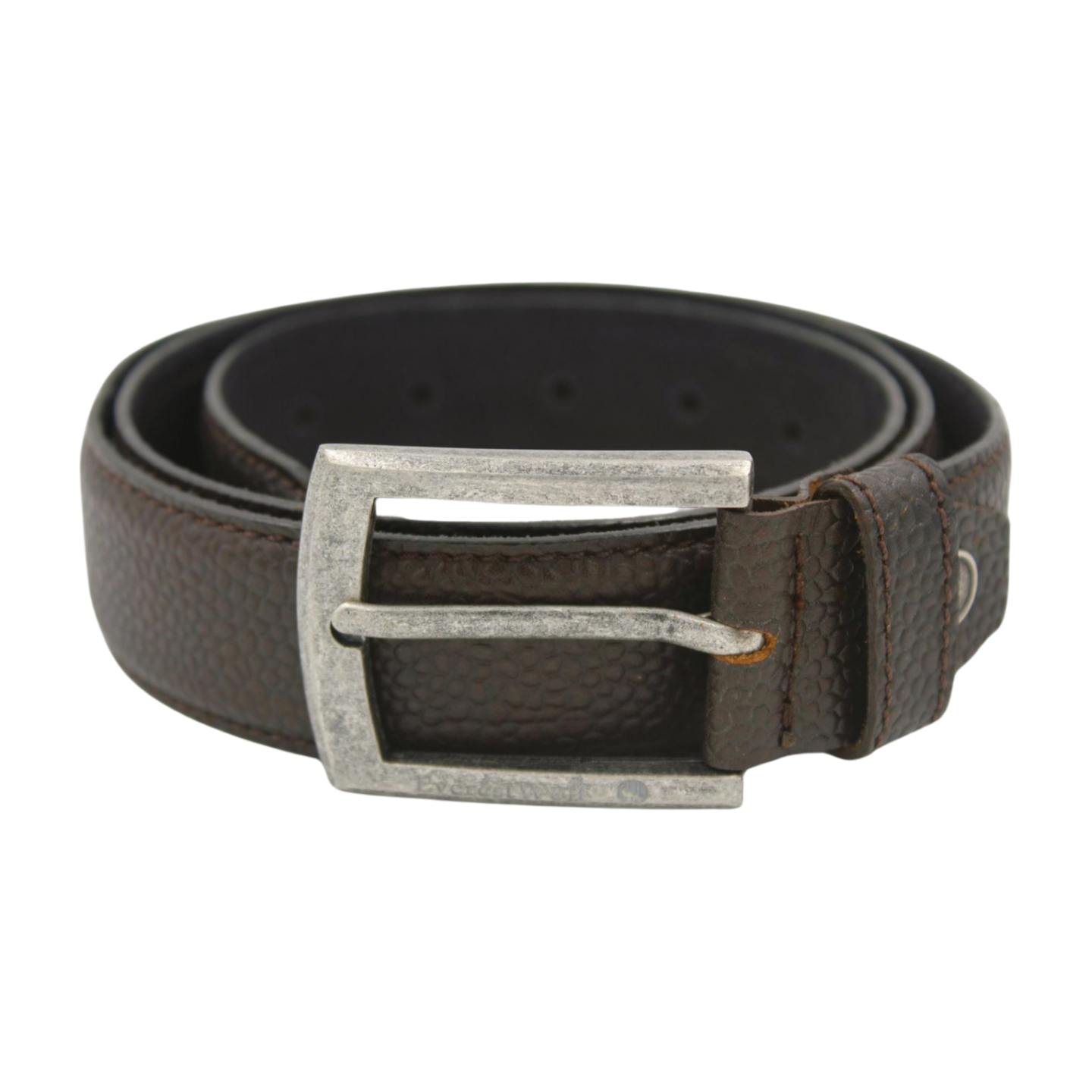 EverestWolf ViperScale Tan Brown Textured Leather Belt with Vintage Silver Buckle