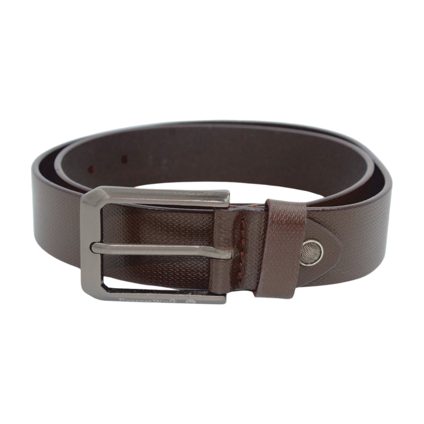 EverestWolf CopperCanyon Premium Tan Leather Belt with Dark Grey Buckle