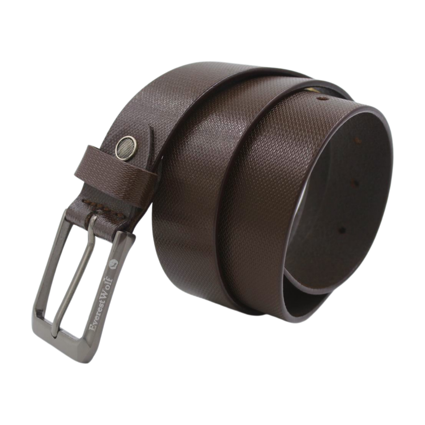 EverestWolf CopperCanyon Premium Tan Leather Belt with Dark Grey Buckle