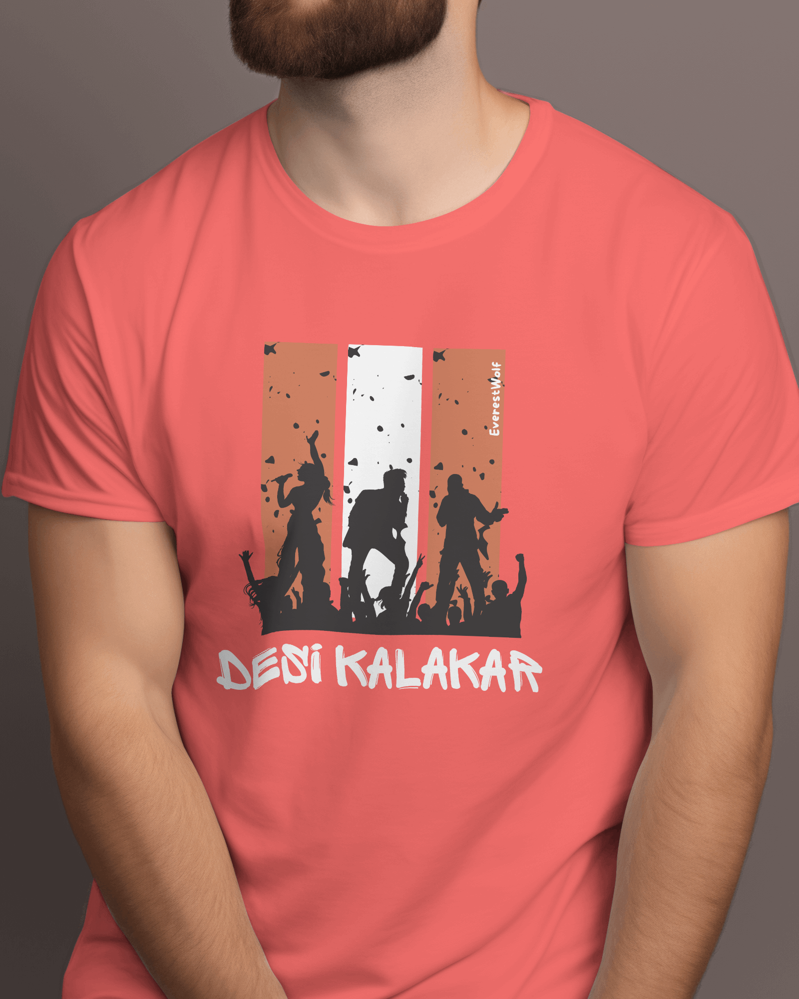 Digital Print Desi Kalakar Round Neck T-Shirts