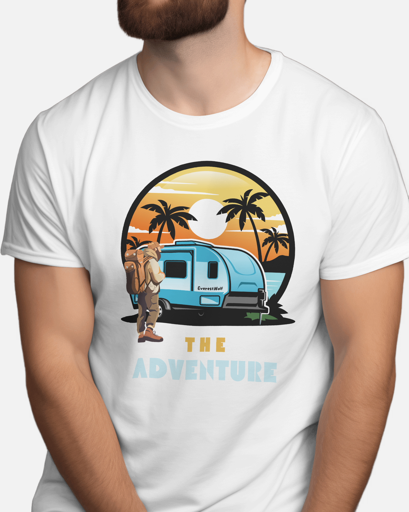 Digital Print Adventure Round Neck T-Shirts