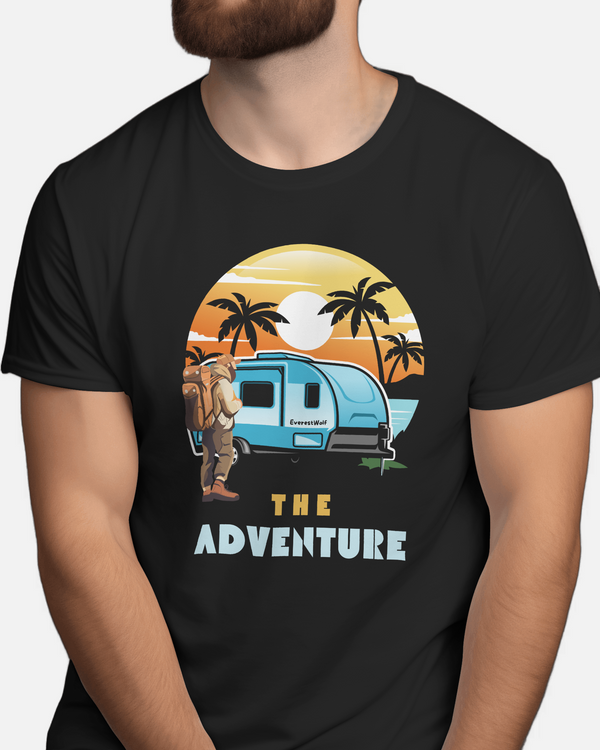 Digital Print Adventure Round Neck T-Shirts