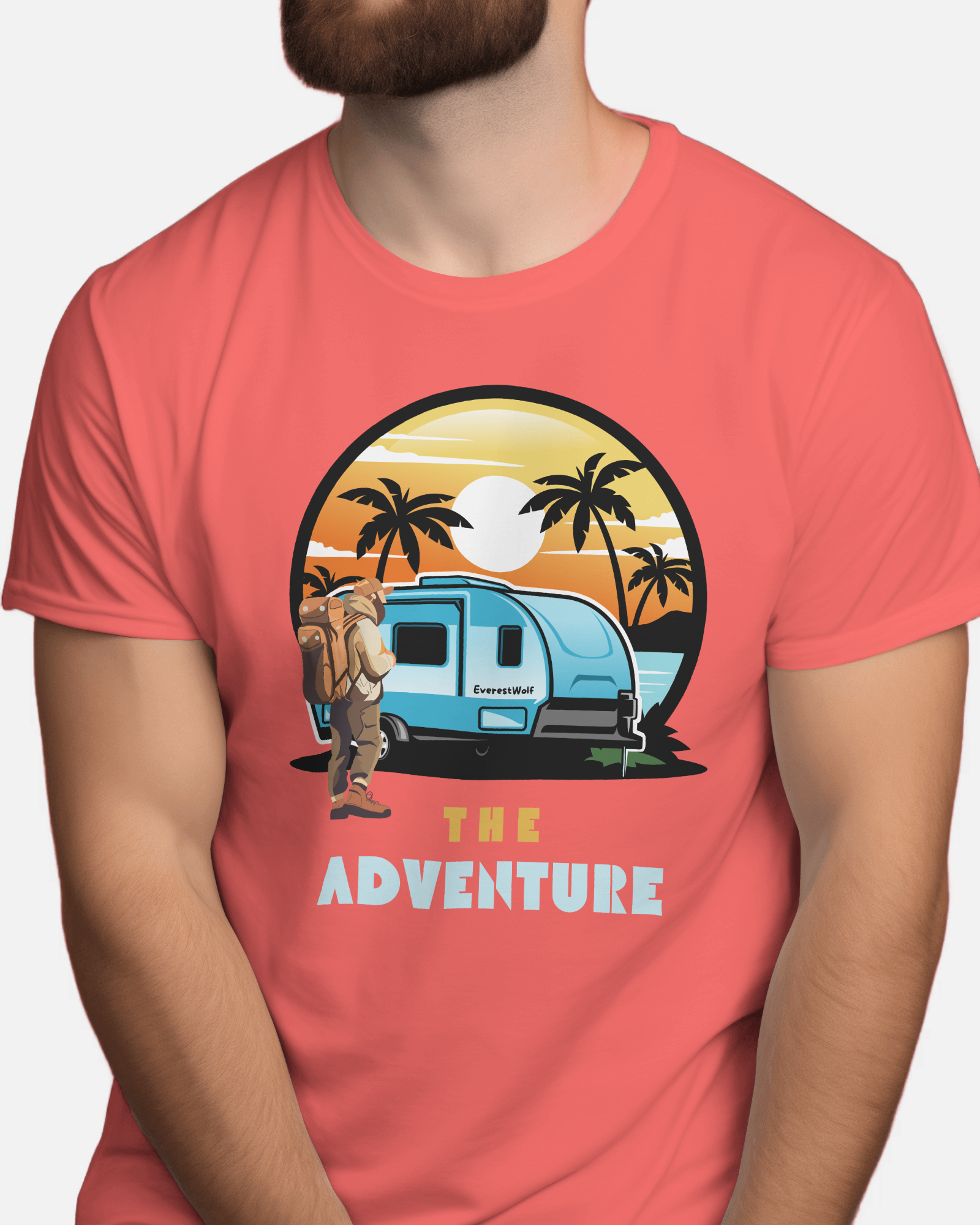 Digital Print Adventure Round Neck T-Shirts
