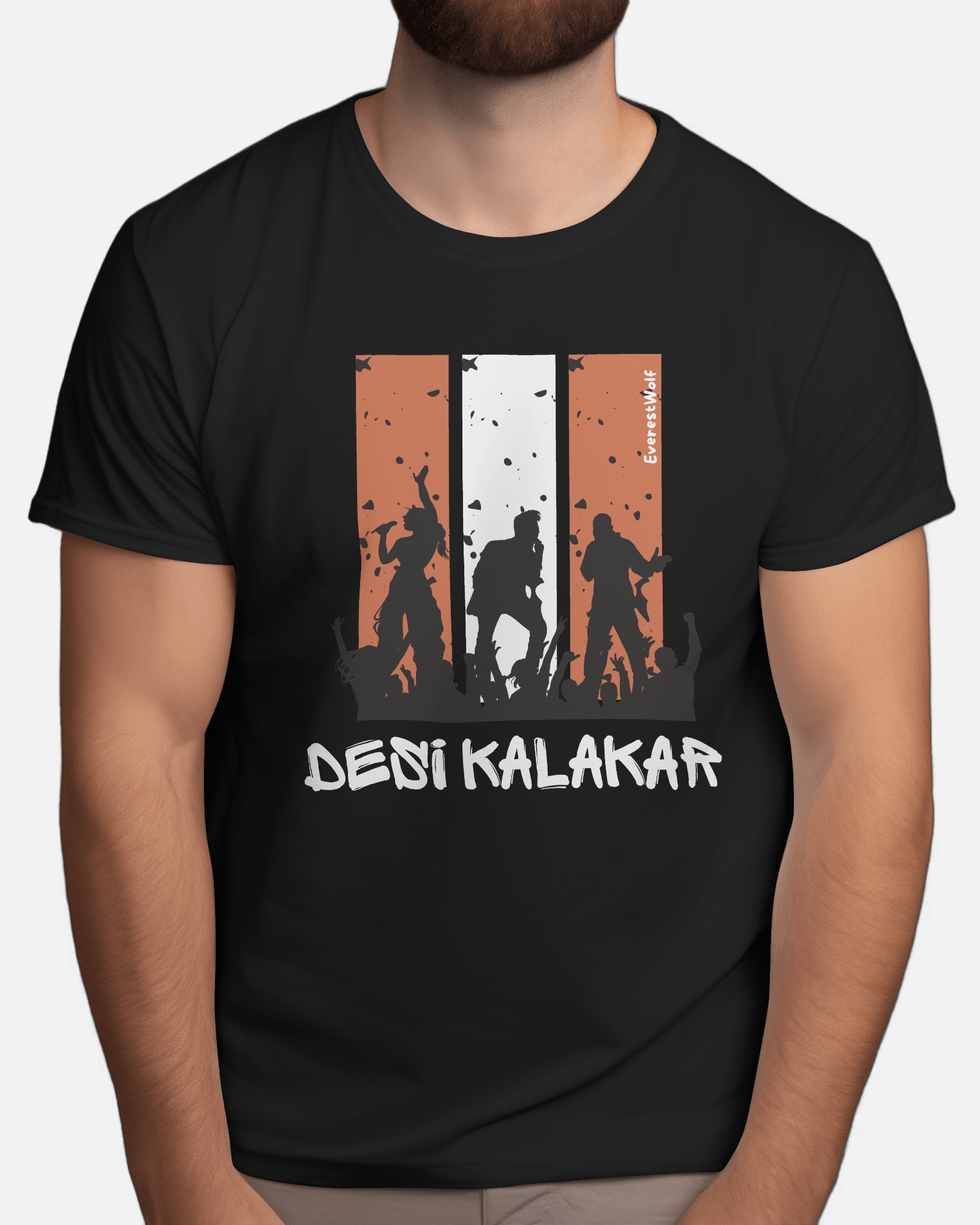 Digital Print Desi Kalakar Round Neck T-Shirts