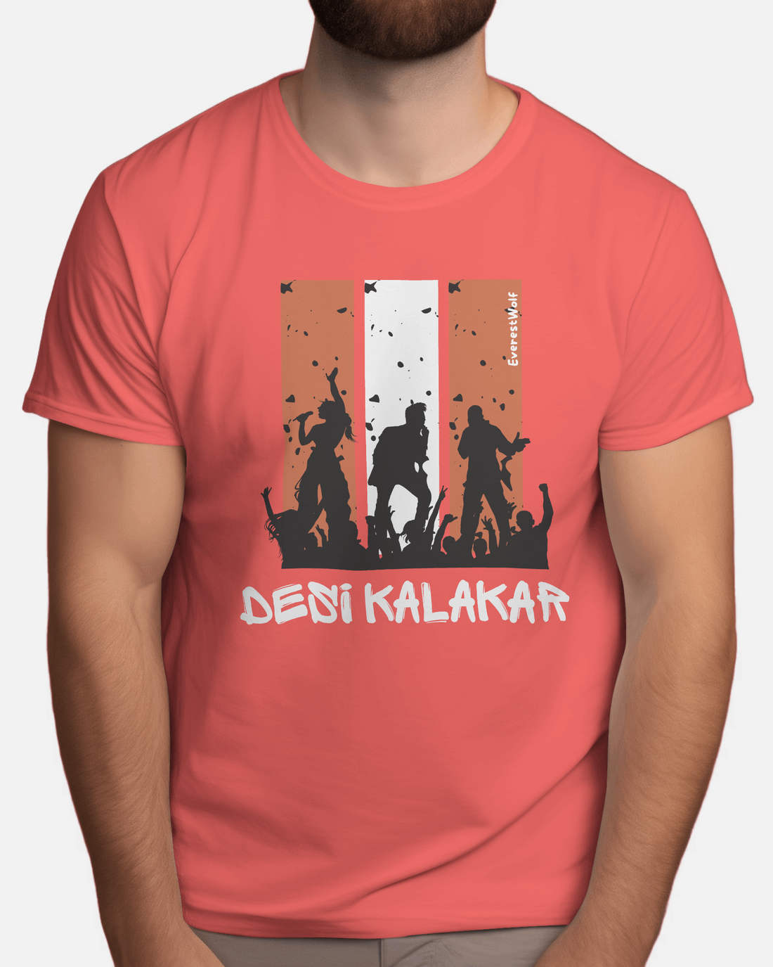 Digital Print Desi Kalakar Round Neck T-Shirts